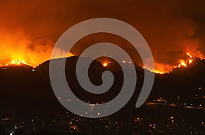 California Wildfire above Burbank photo