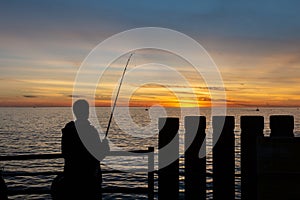 A Californian Coastal Landscape at Sunset