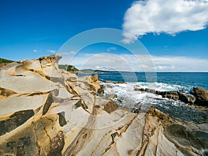 Calignaia wild rocky coast near Livorno in Italy