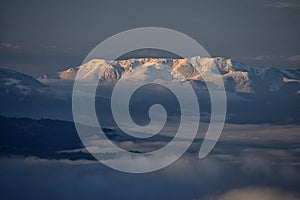 Calimani Mountains at sunrise