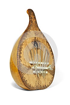 Calimba music instrument with clipping path