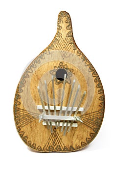 Calimba music instrument with clipping path