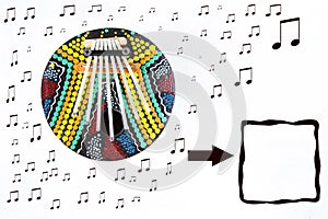 Calimba music instruments on the white background