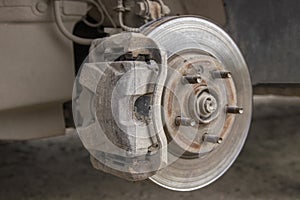 Caliper and brake disc car.