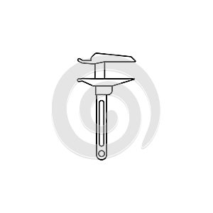 Caliper icon. Element of construction tools for mobile concept and web apps. Thin line icon for website design and development, ap