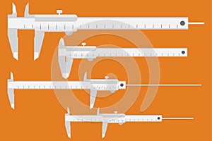 Caliper icon. Measuring instrument photo