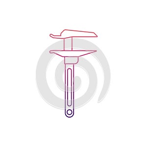 Caliper icon in Nolan style. One of Home repair tool collection icon can be used for UI, UX