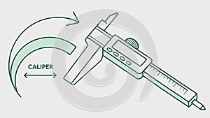 Caliper Measurement Tool Accuracy Icon, vector design Generative AI