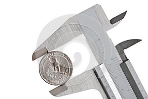 Caliper with quarter dollar