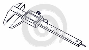 Caliper Tool for Precision Measurement, vector design Generative AI