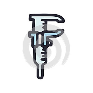 calipers color vector doodle simple icon design