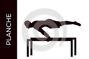 Calisthenics planche exercise for web and print
