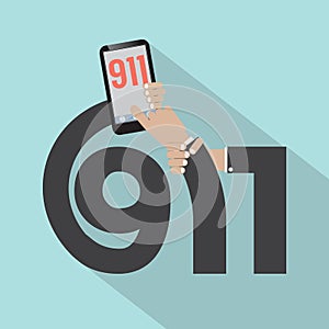 Call 911 Typography Design