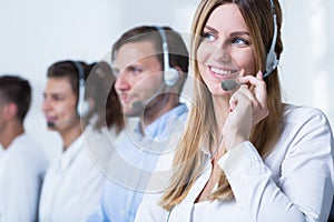 Call agent working in tele service