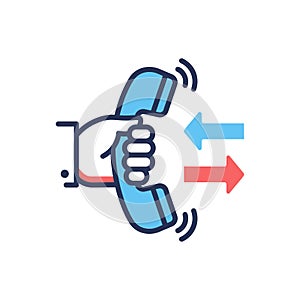 Call Back - modern vector line design single icon.