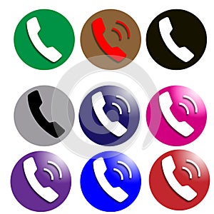 call business icon simple set