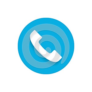 Call button icon vector. Smartphone communication dial symbol