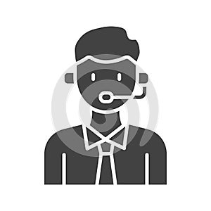 Call Center Agent icon vector image.
