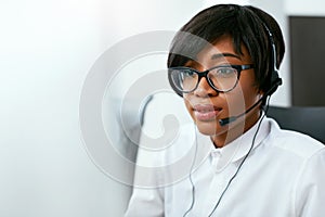 Call Center Agent Working On Hotline