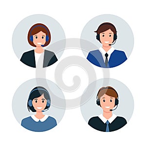 Call center or Customer Service avatars.