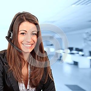 Call center female operator