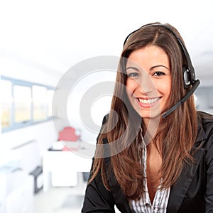 Call center female operator