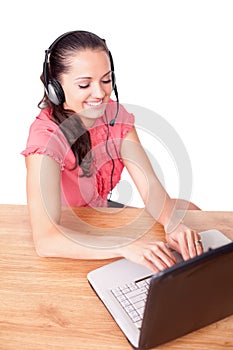 Call center female operator