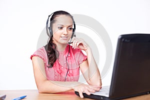 Call center female operator