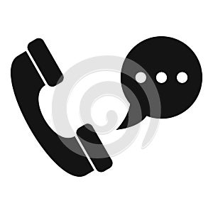 Call center help icon, simple style