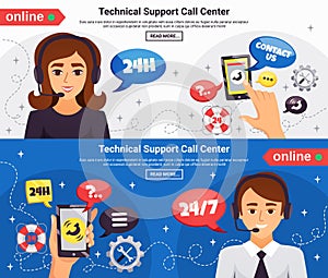 Call Center 2 Horizontal Banners