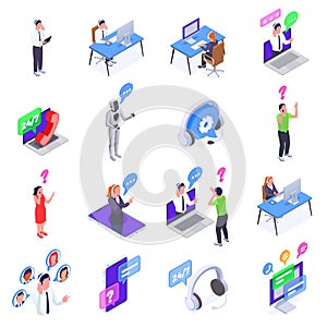 Call Center Icons Set