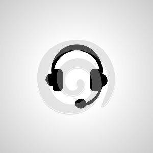 call center isolated icon. headphones design element