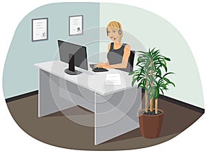 A call center operator