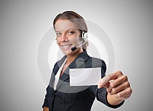 Call center operator with blank message