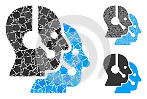 Call center operators Composition Icon of Raggy Parts