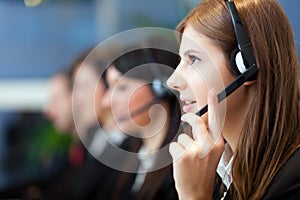 Call center operators at work photo