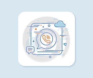 Call center service line icon. Phone support sign. Vector