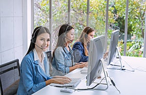 The call center team is providing attentive and friendly customer service, for good customer service, efficient work