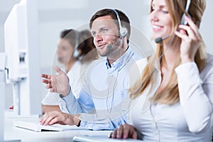 Call center team