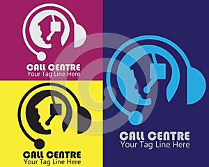 Call Center Telecommunication logo design