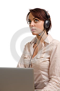 Call centre operator listening