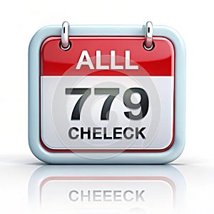 Call Check isolated on white background