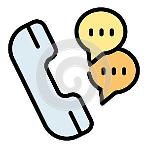 Call concentration icon vector flat