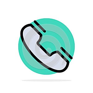 Call, Contact, Phone, Telephone, Ring Abstract Circle Background Flat color Icon