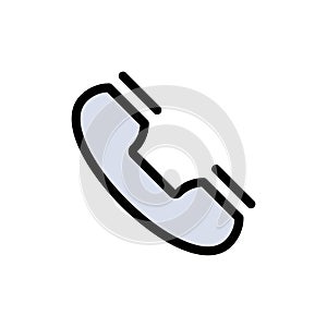 Call, Contact, Phone, Telephone, Ring  Flat Color Icon. Vector icon banner Template