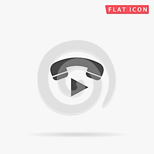 Call Continue flat vector icon