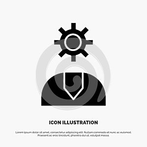 Call, Customer, Help, Service, Support solid Glyph Icon vector