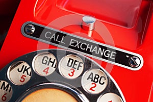 Call Exchange Old Vintage Rotary Dial Telephone