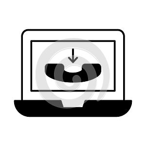 Call Glyph Style vector icon which can easily modify or edit