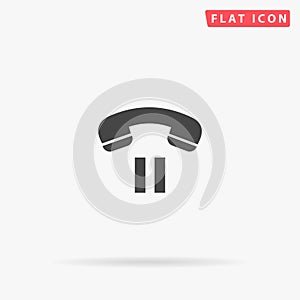 Call Hold flat vector icon